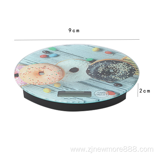 5KG Round Digital Kitchen Scale With Glass Panel